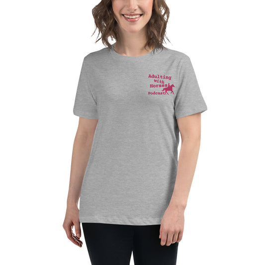 Adulting with Horses Logo Women's Relaxed T-Shirt