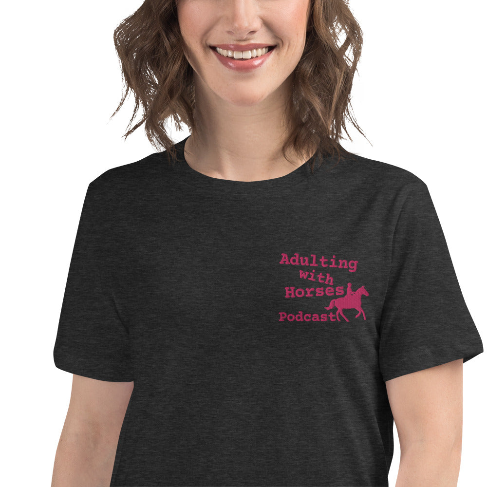 Adulting with Horses Logo Women's Relaxed T-Shirt