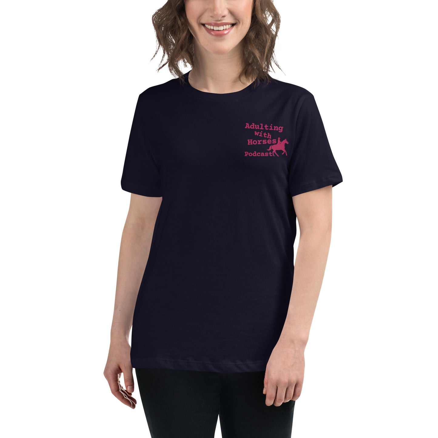 Adulting with Horses Logo Women's Relaxed T-Shirt